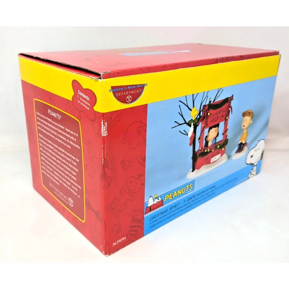 Dept 56 Peanuts “Christmas Spirit - 5 Cents” Lucy Dr & Charlie Brown 2 Pc Set